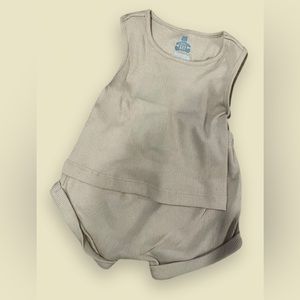 NWT GAPKids Tan Jersey Ribbed Tank an Short Set